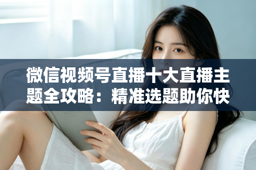 微信视频号直播十大直播主题全攻略：精准选题助你快速涨粉变现的实战指南
